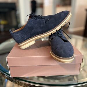 SARTO By Franco Sarto Navy Suede Oxfords